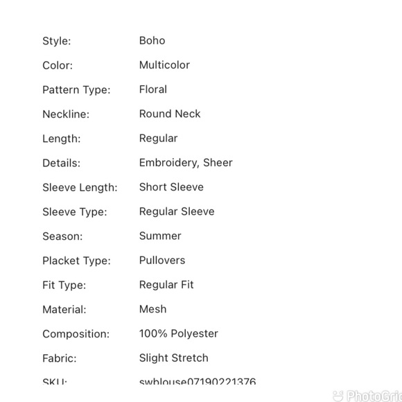 Embroidered Floral Sheer Mesh Crop Top - Picture 6 of 8